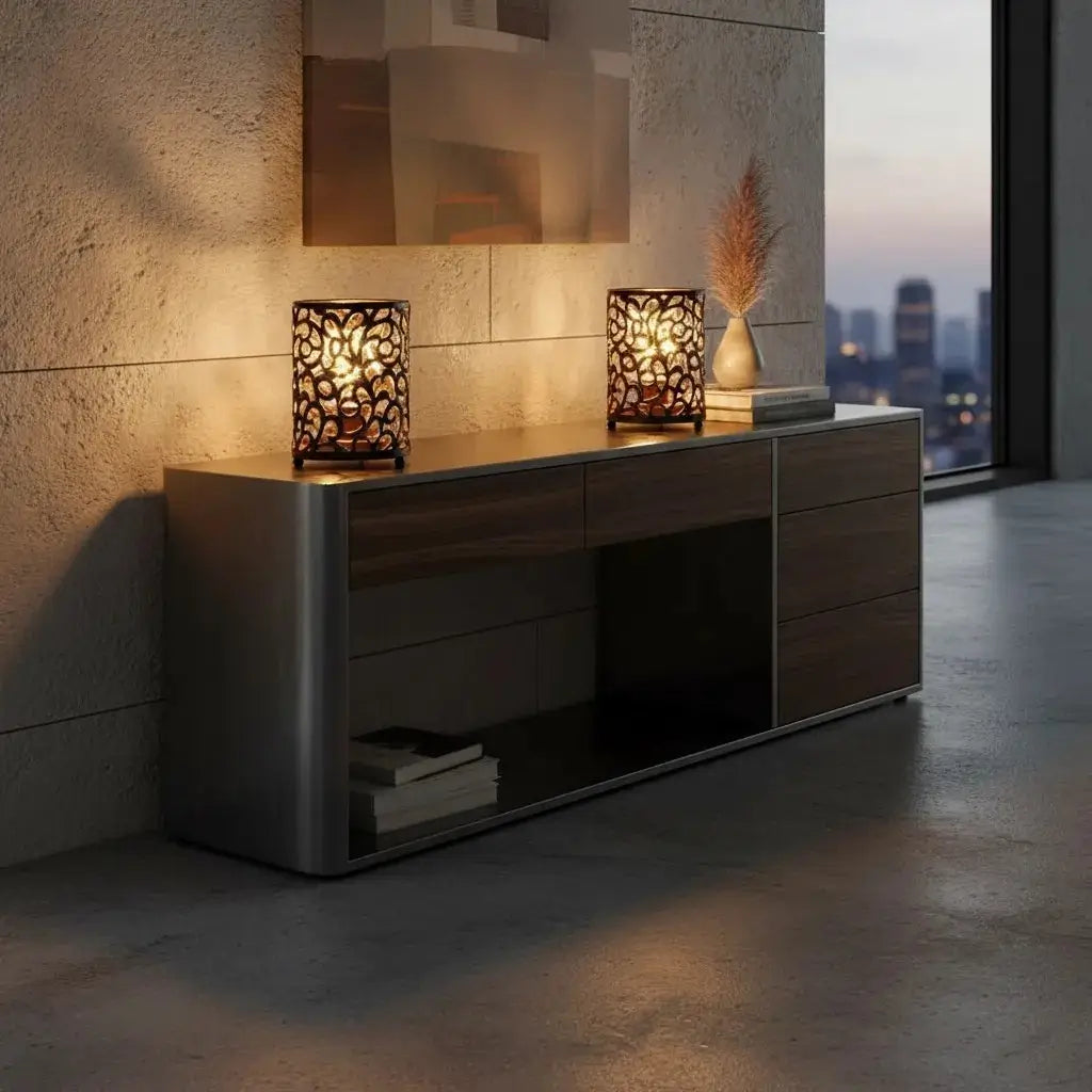 Lampes de Chevet avec Piles en Métal