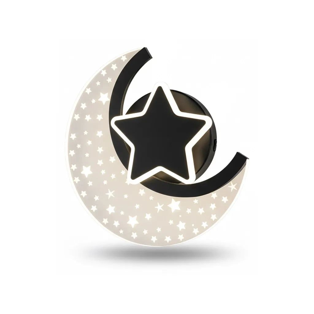 Applique Murale Enfant Lune Étoilée