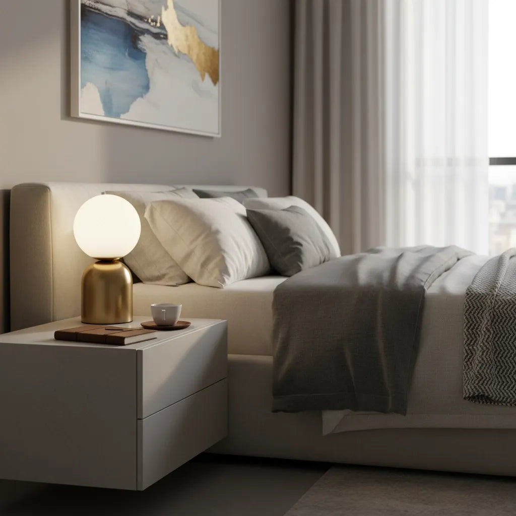 Lampe Boule en Verre à Poser