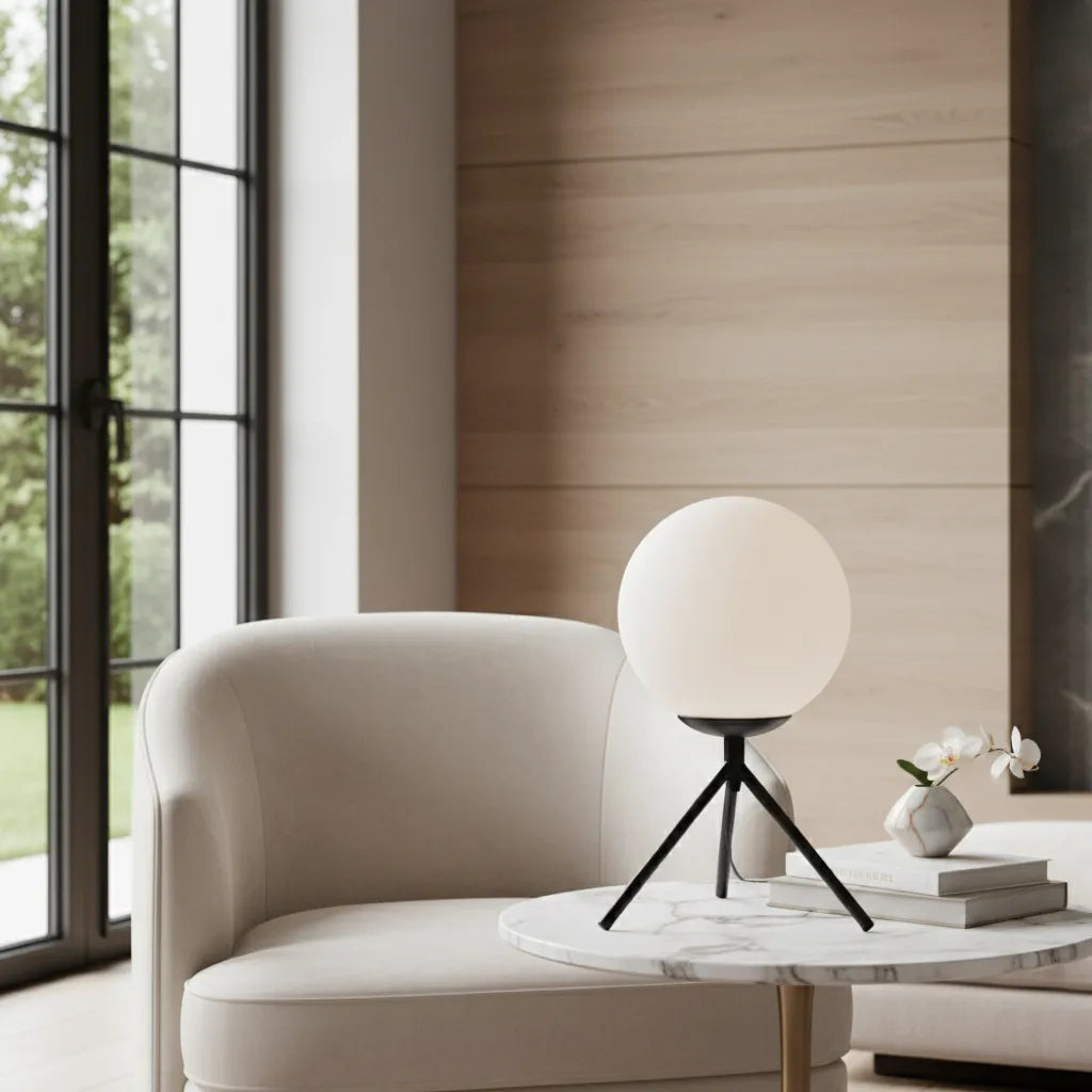 Lampe Boule sur Pied Design
