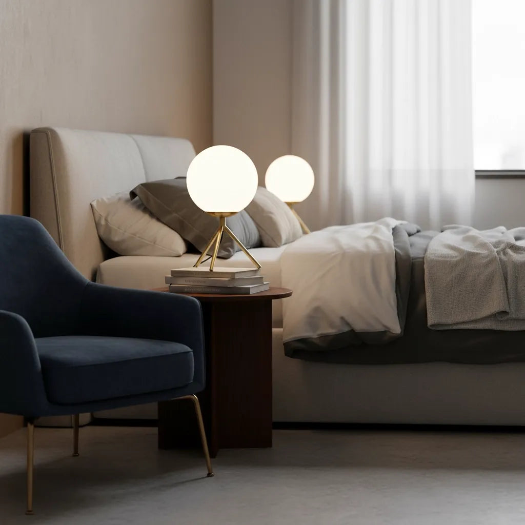 Lampe Boule sur Pied Design