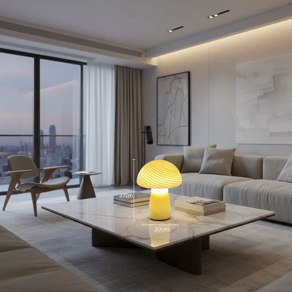 Lampe Champignon Verre