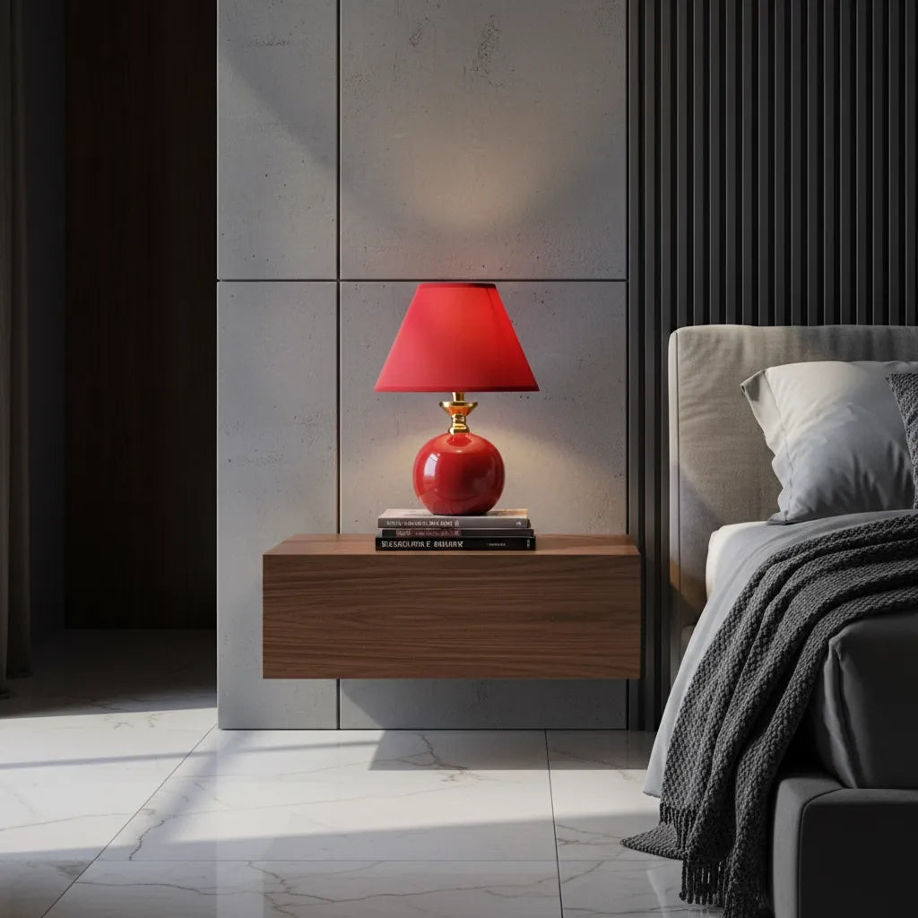 Lampe Chevet Rouge