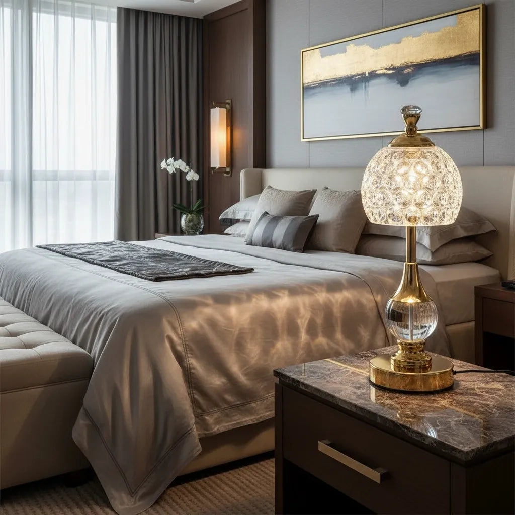 Lampe de Chevet Cristal Sans Fil