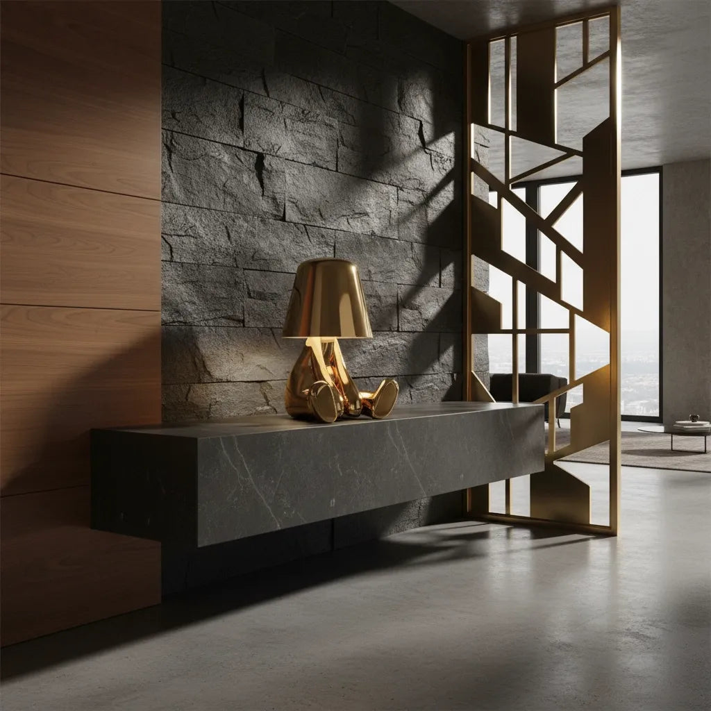 Lampe de Chevet Dorée Originale