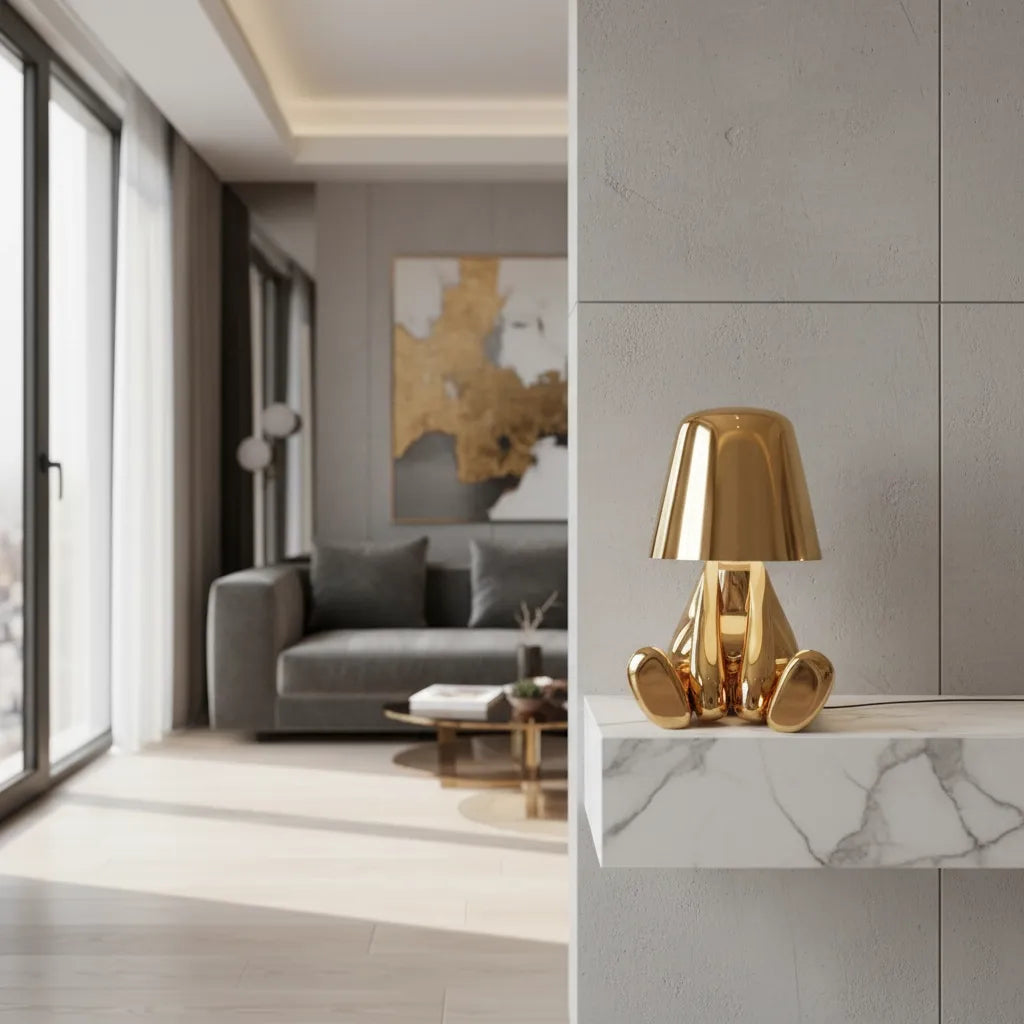 Lampe de Chevet Dorée Originale