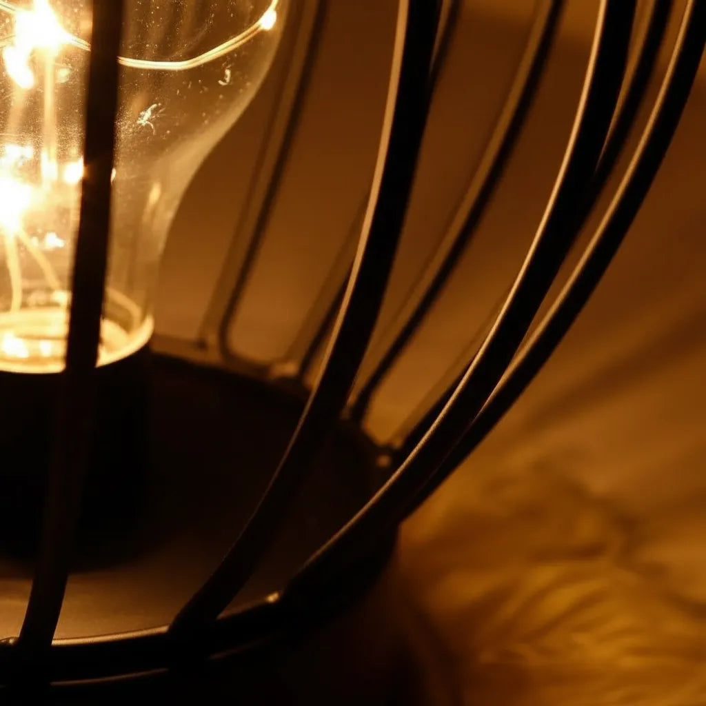 Lampe de Chevet en Métal Noir