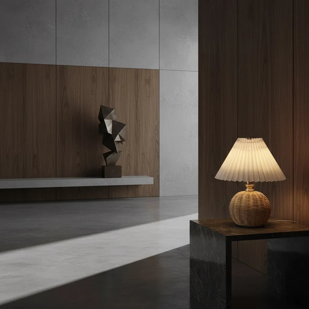 Lampe de Chevet en Osier