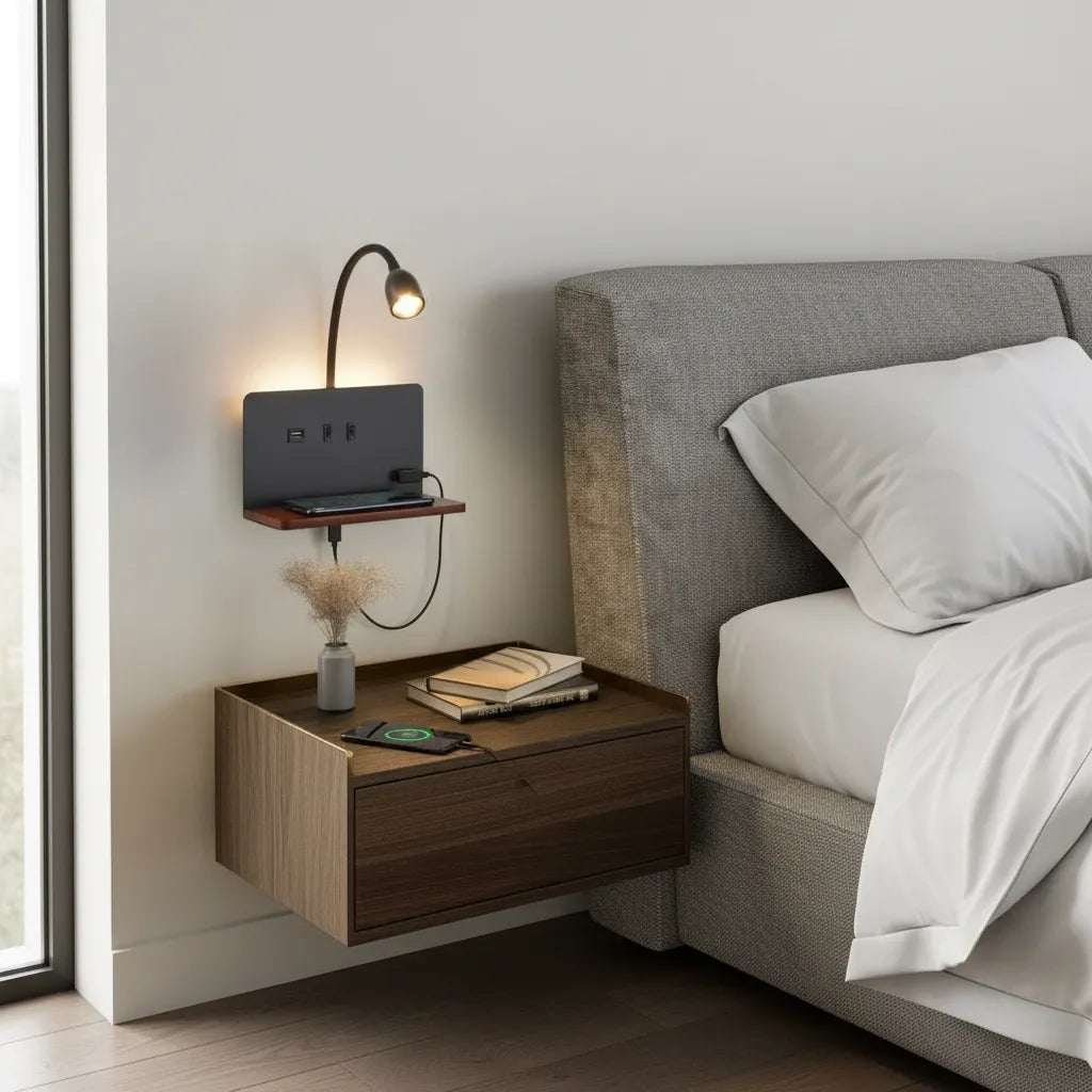 Lampe de Chevet Murale avec Prise