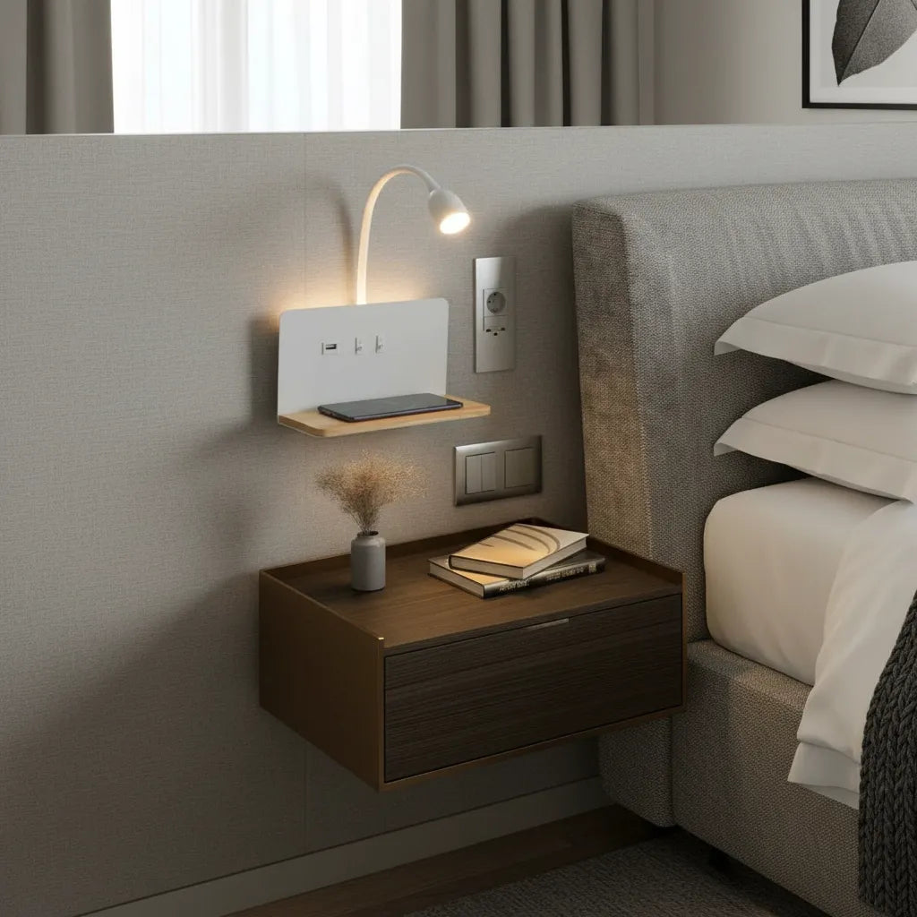 Lampe de Chevet Murale avec Prise