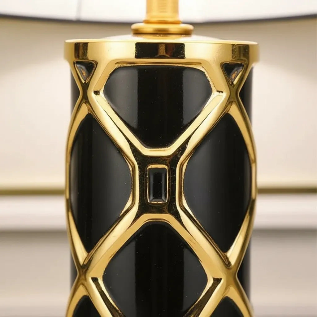 Lampe de Chevet Noir et Or