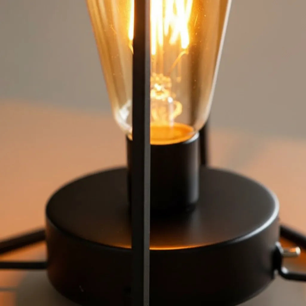 Lampe de Chevet Noir Industriel