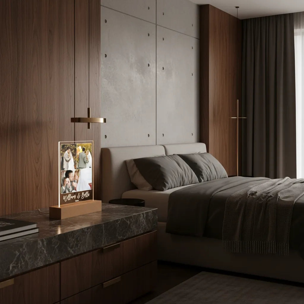 Lampe de Chevet Personnalisée avec Photo