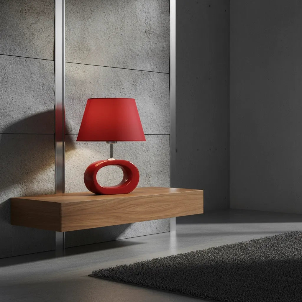 Lampe de Chevet Rouge