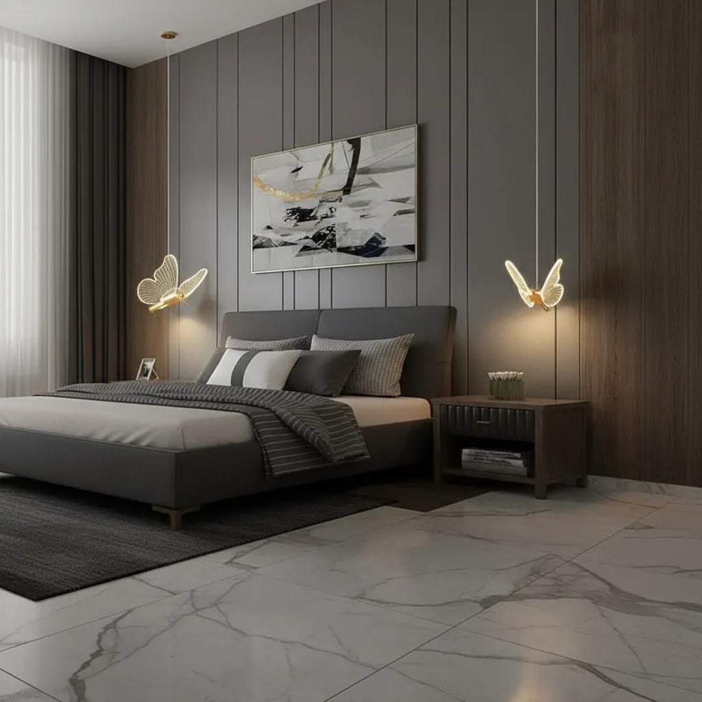 Lampe de Chevet Suspendu Papillon