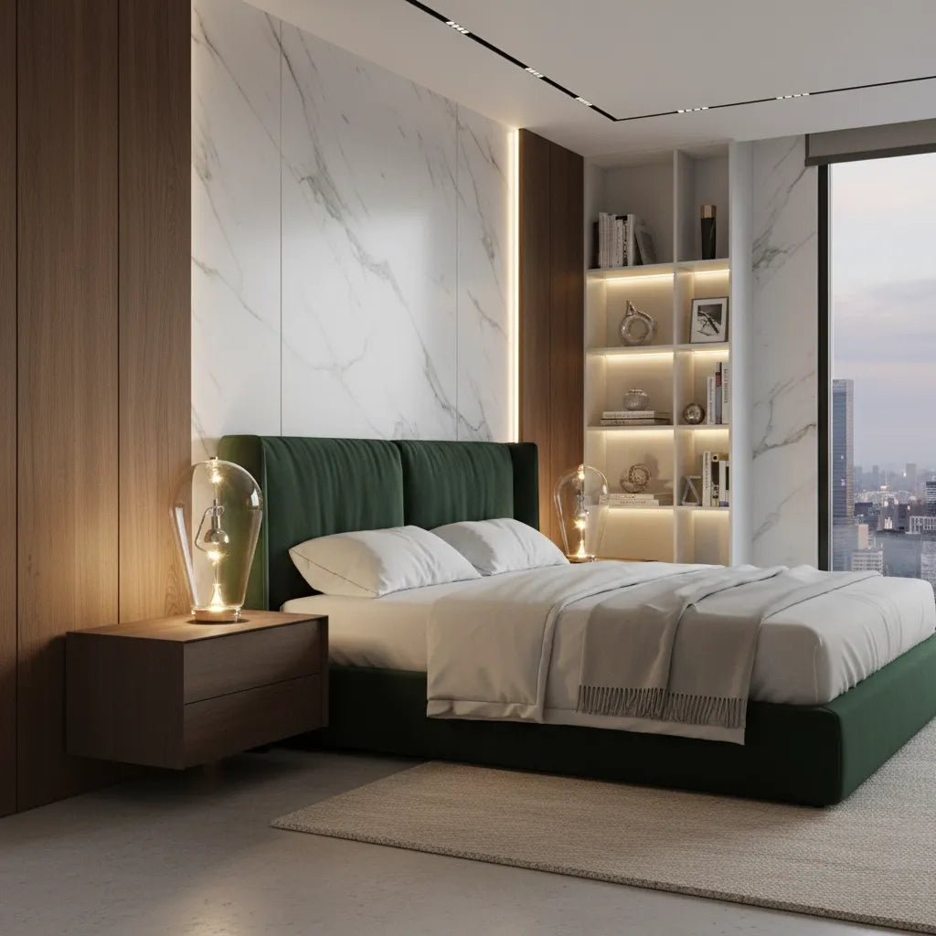 Lampe de Chevet Vintage Verre