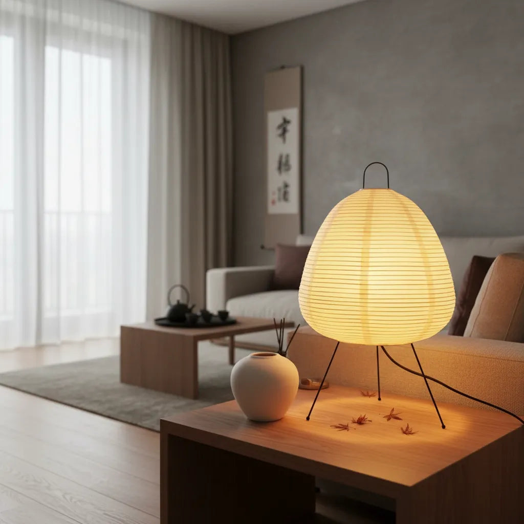 Lampe en Papier Japonaise