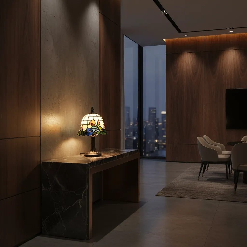 Lampe en Vitrail Tiffany