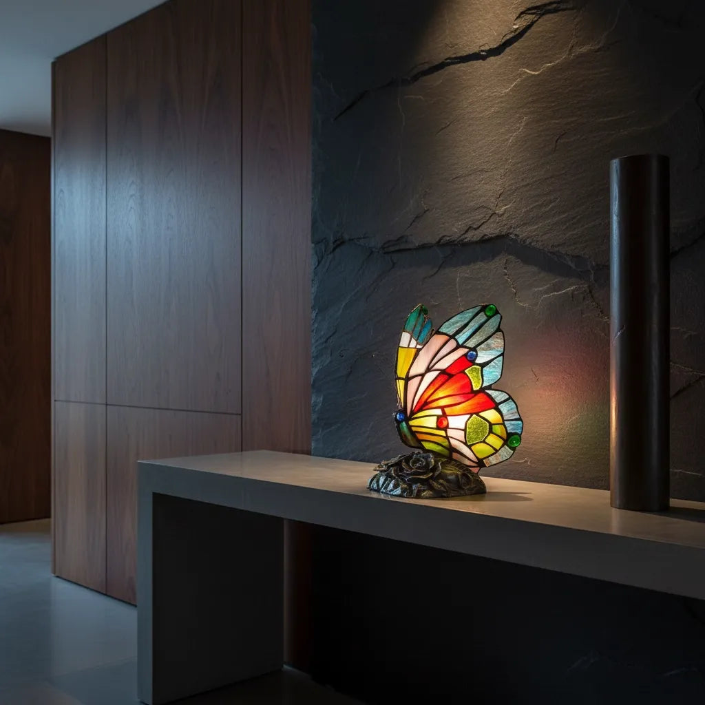 Lampe Papillon Tiffany Vintage