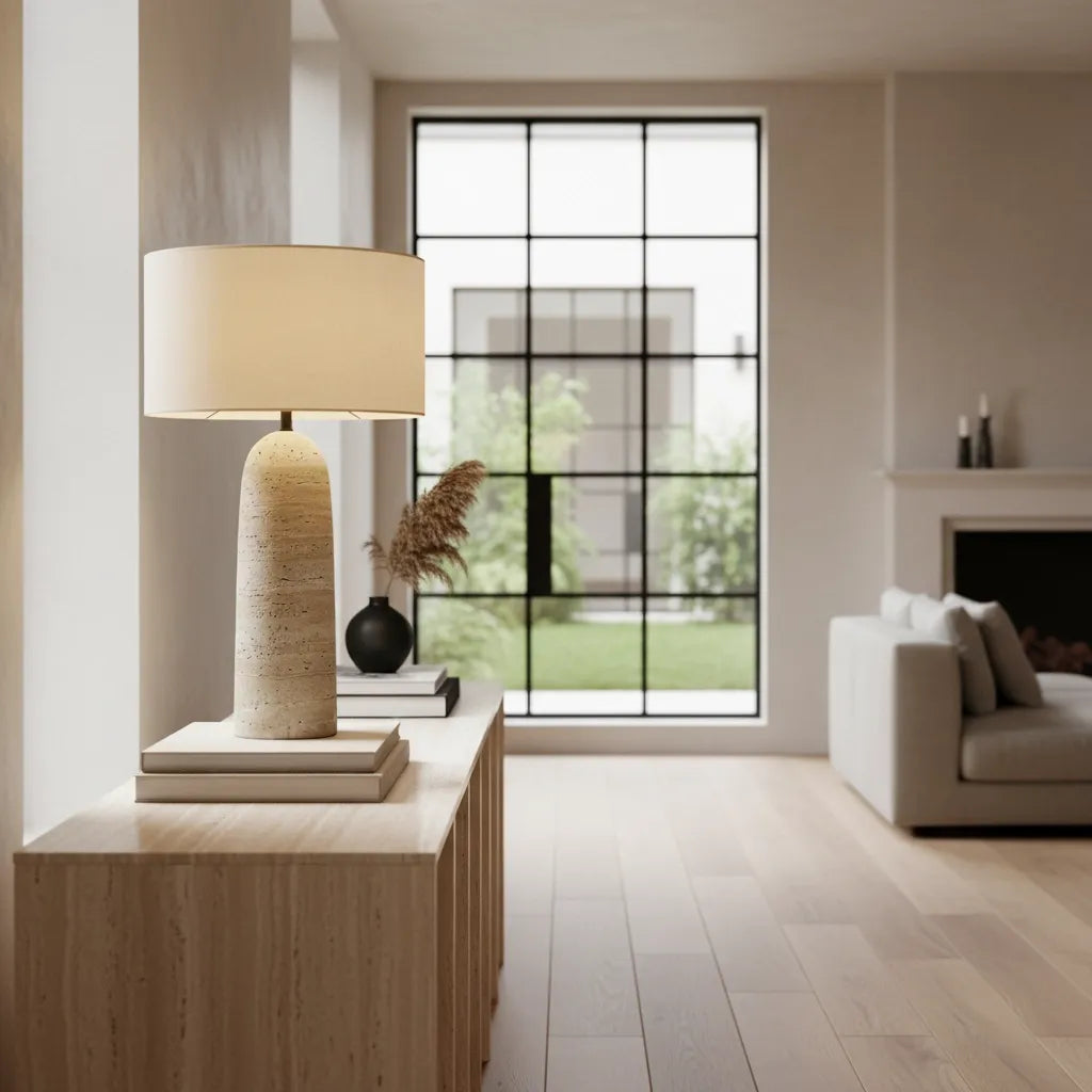 Lampe Pied Travertin