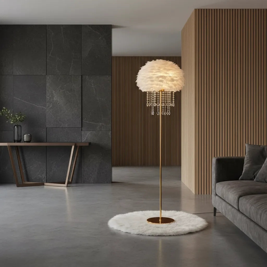 Lampe Plume sur Pied