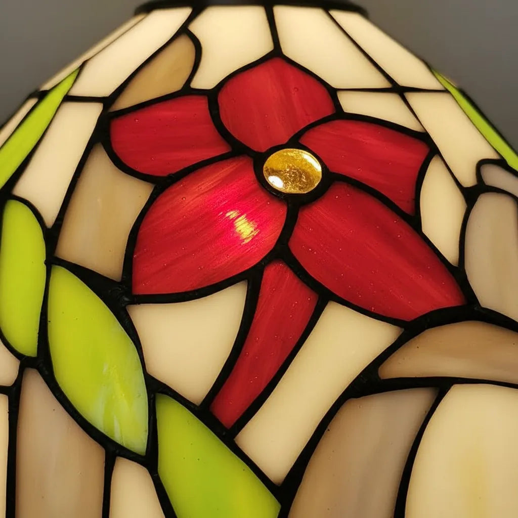 Lampe Tiffany Fleur Écarlate