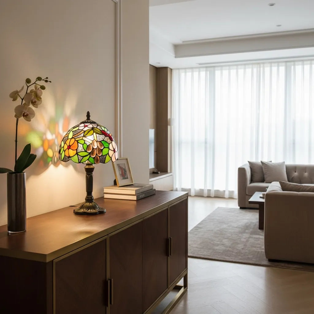 Lampe Tiffany Florale Éclatante