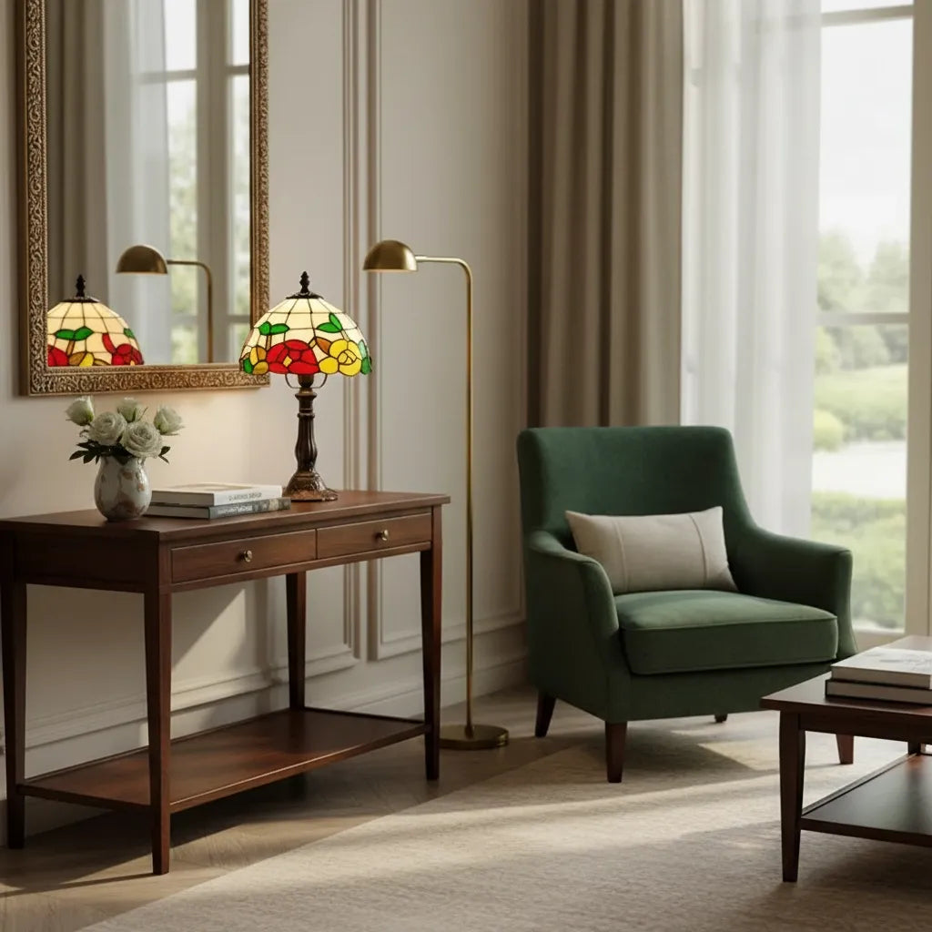 Lampe Tiffany Jardin Fleuri