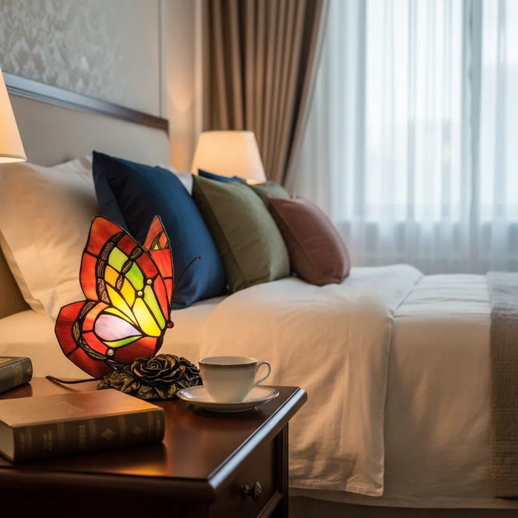 Lampe Tiffany Papillon Vintage