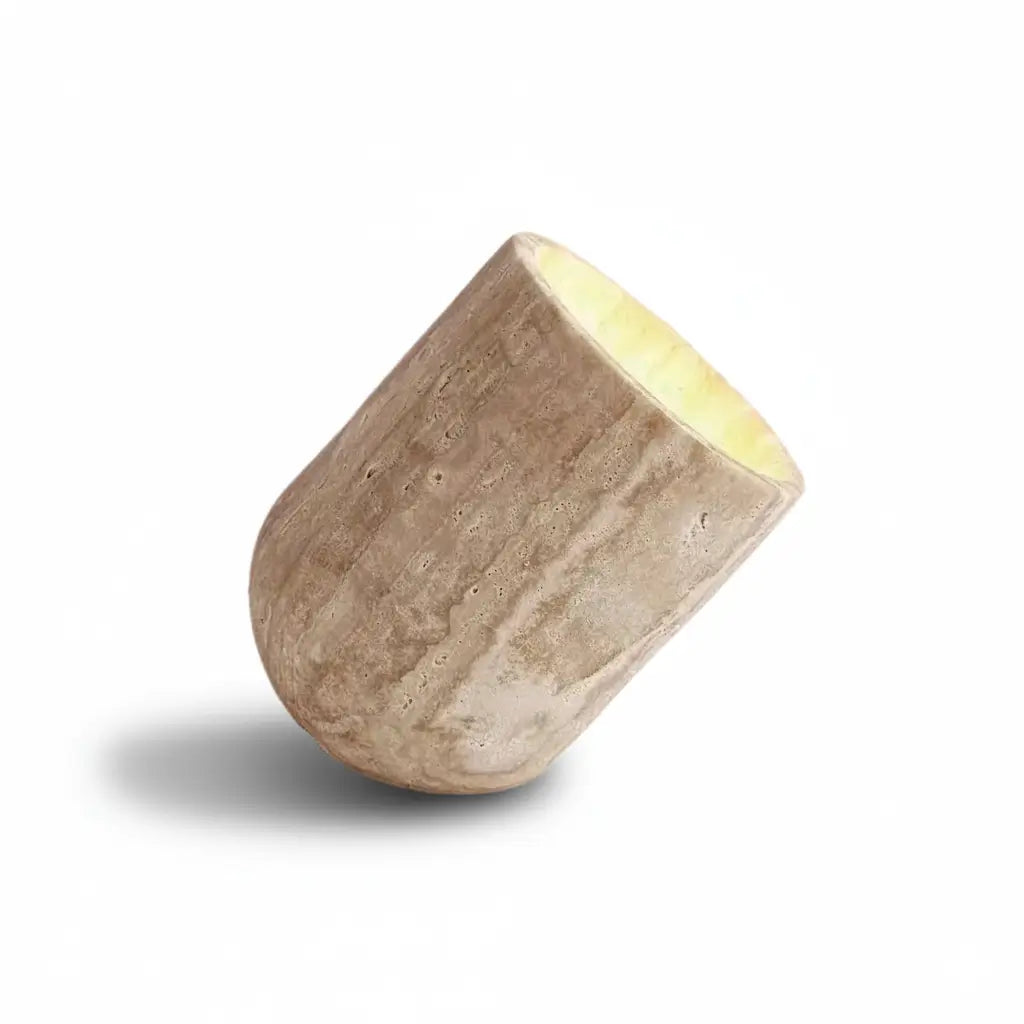 Lampe en Travertin de Chevet