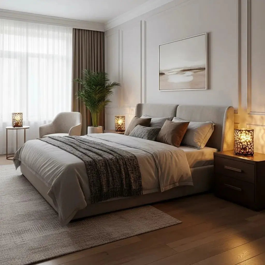 Lampes de Chevet avec Piles en Métal