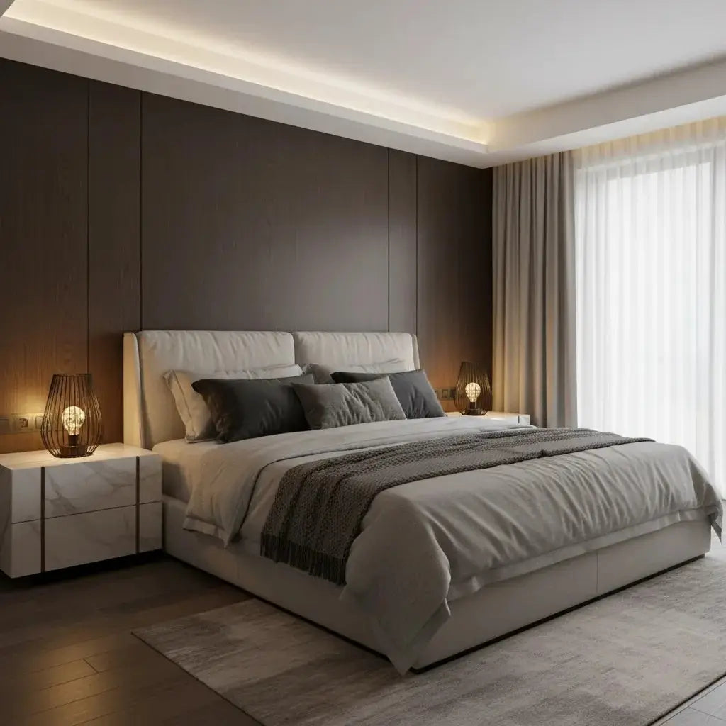 Lot Lampes de Chevet Pile Métal