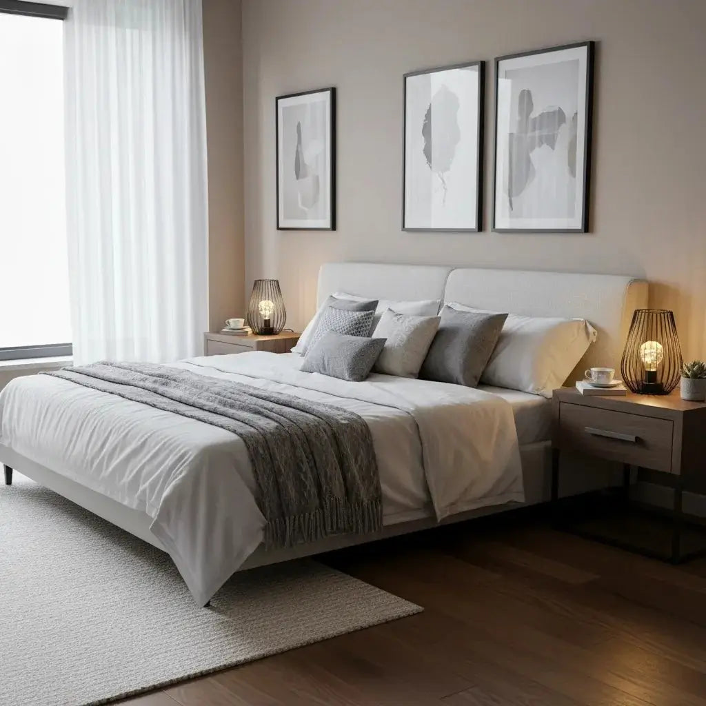 Lot Lampes de Chevet Pile Métal