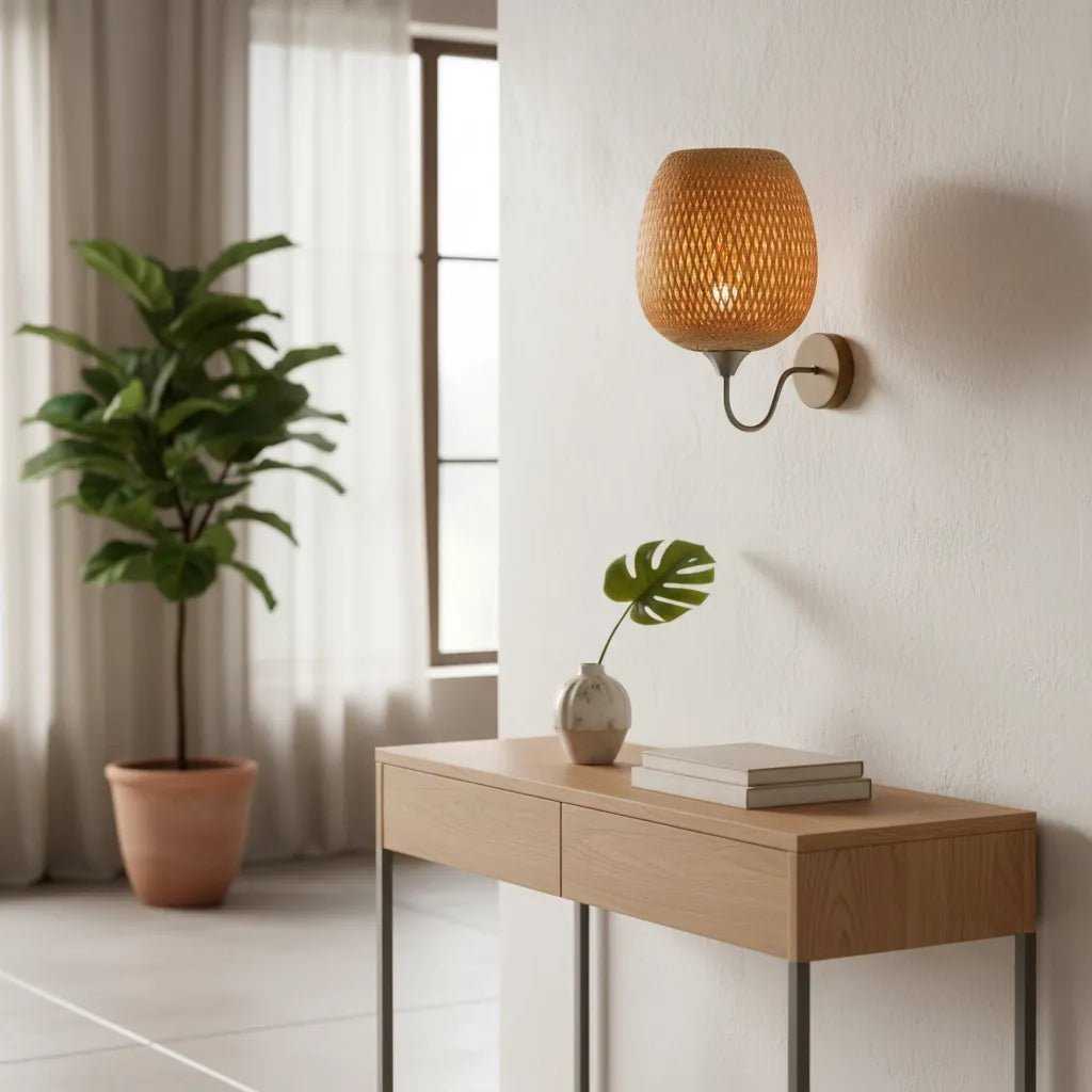 Applique Murale en Rotin