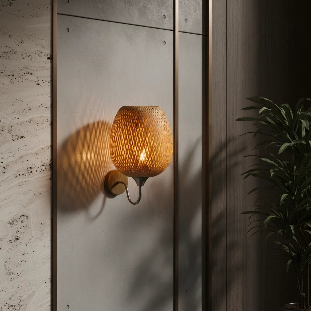 Applique Murale en Rotin