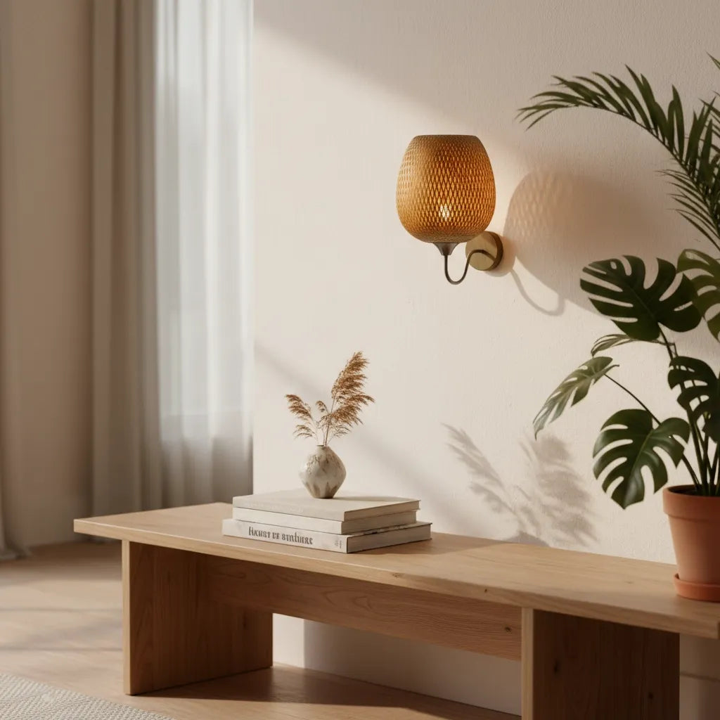 Applique Murale en Rotin