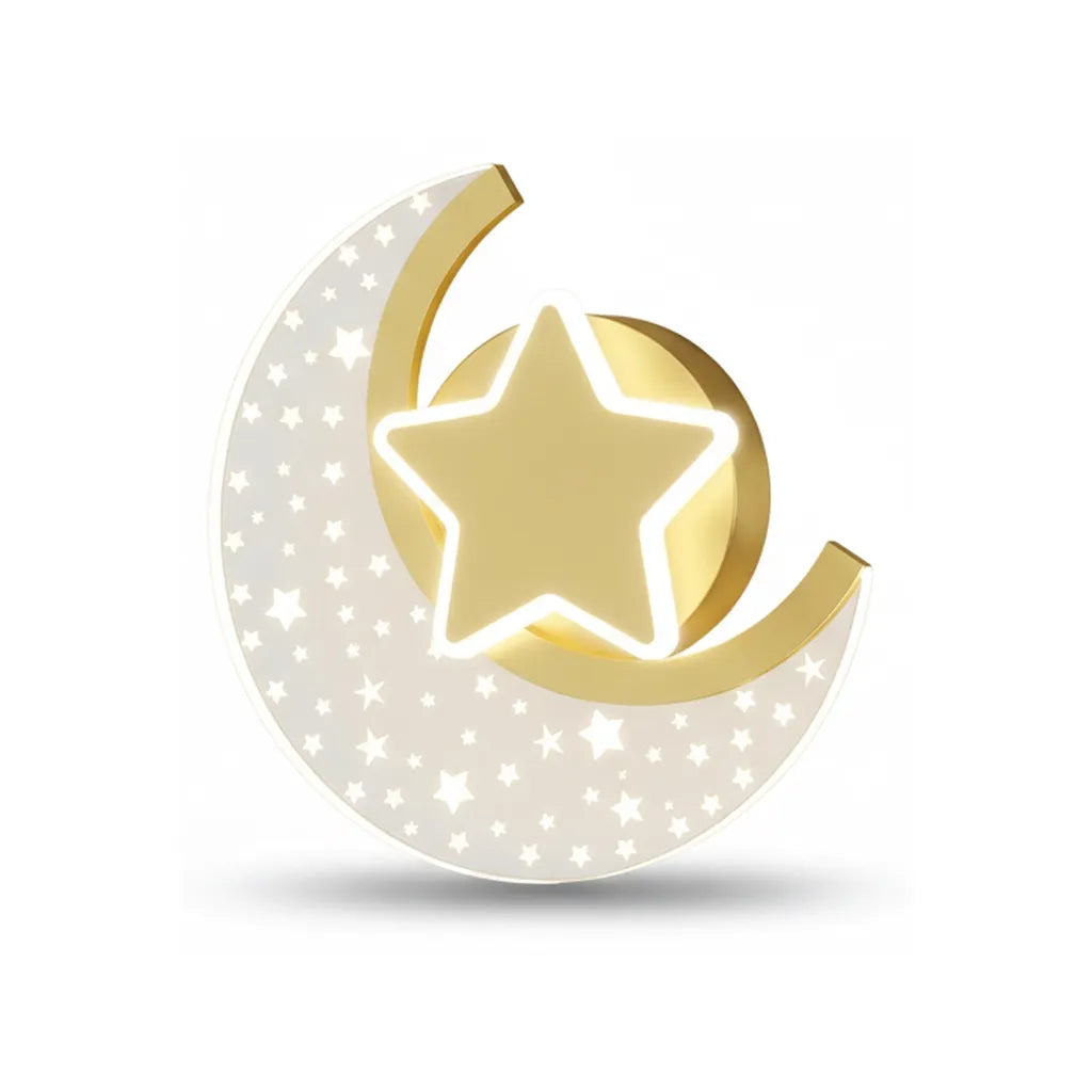 Applique Murale Enfant Lune Étoilée