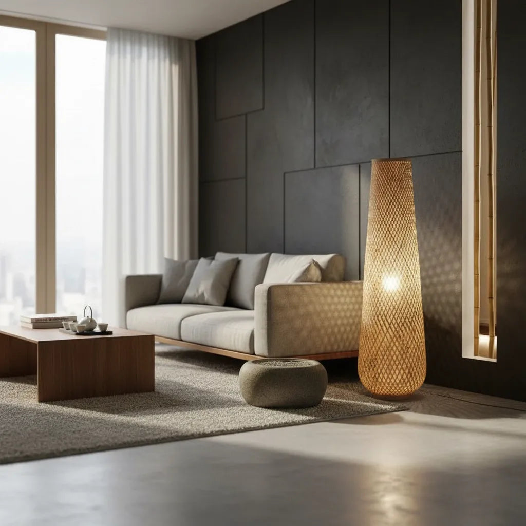 Lampadaire Bambou