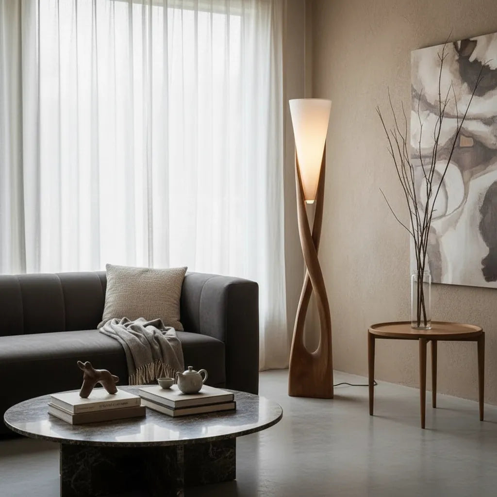 Lampadaire en Bois Design