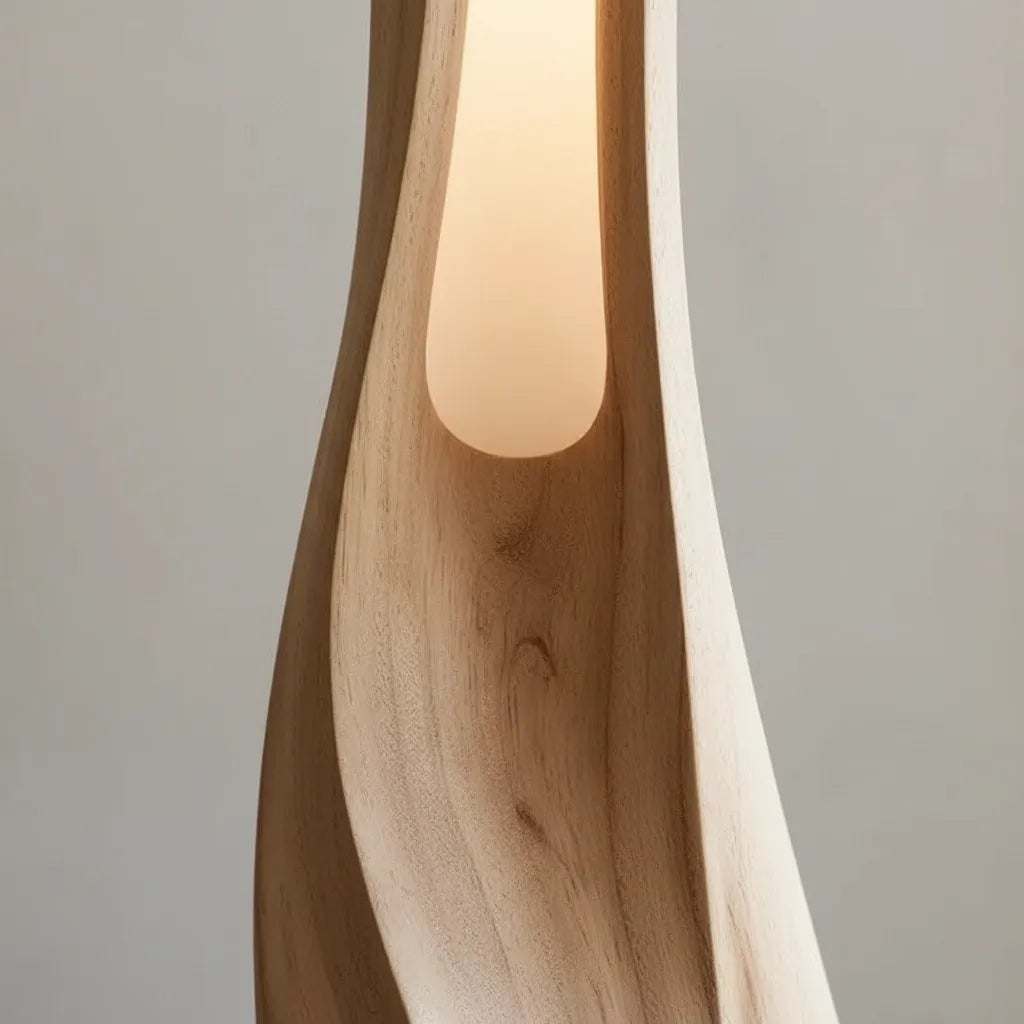 Lampadaire en Bois Naturel