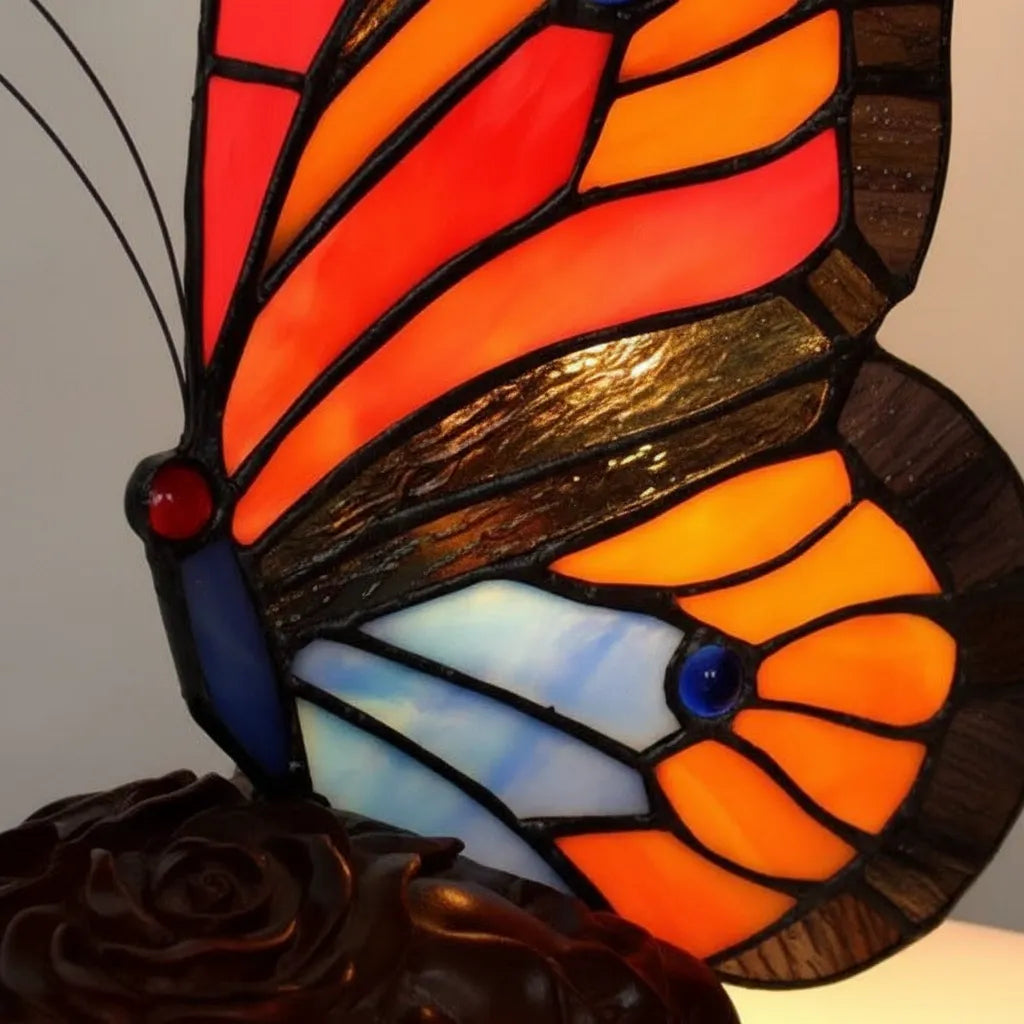 Lampe Art Deco Tiffany Papillon