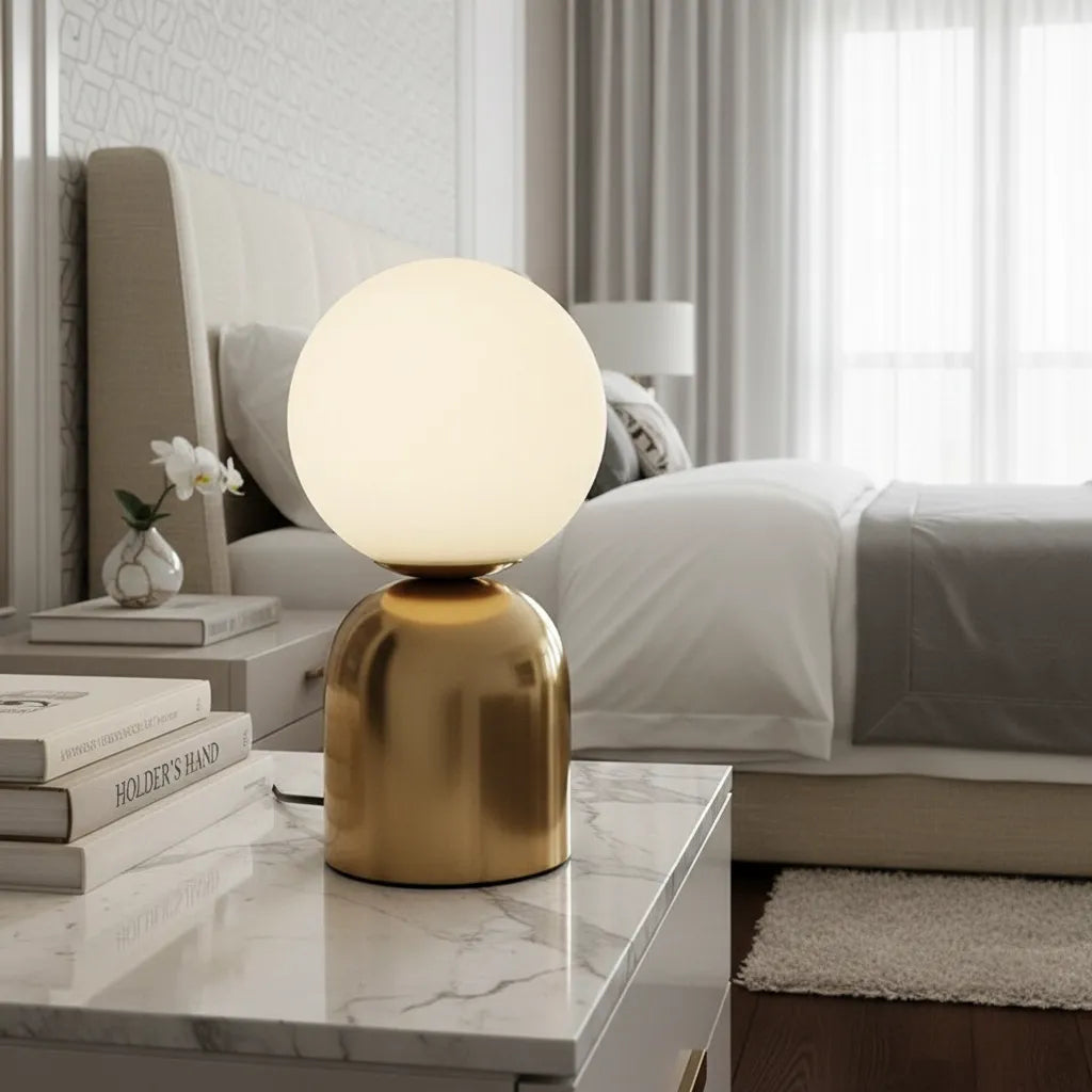 Lampe Boule en Verre à Poser