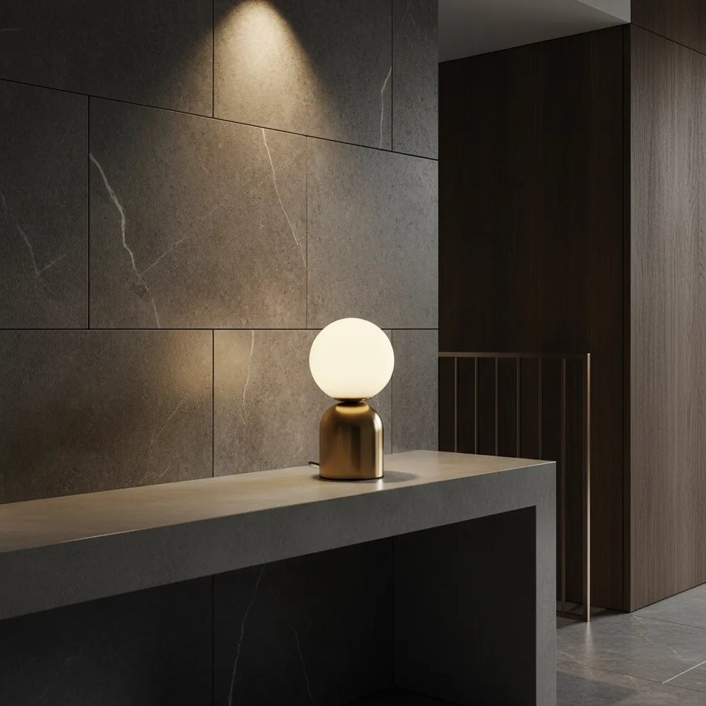 Lampe Boule en Verre à Poser