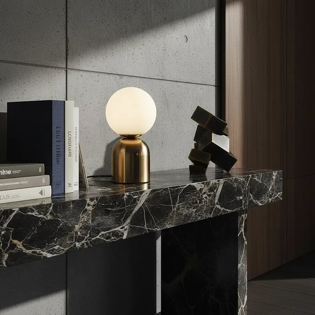 Lampe Boule en Verre à Poser