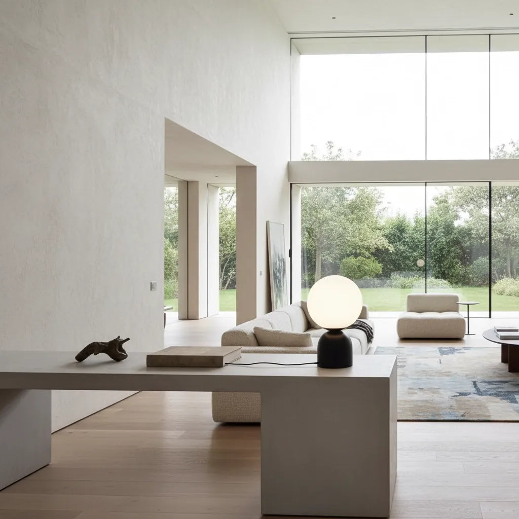 Lampe Boule en Verre à Poser