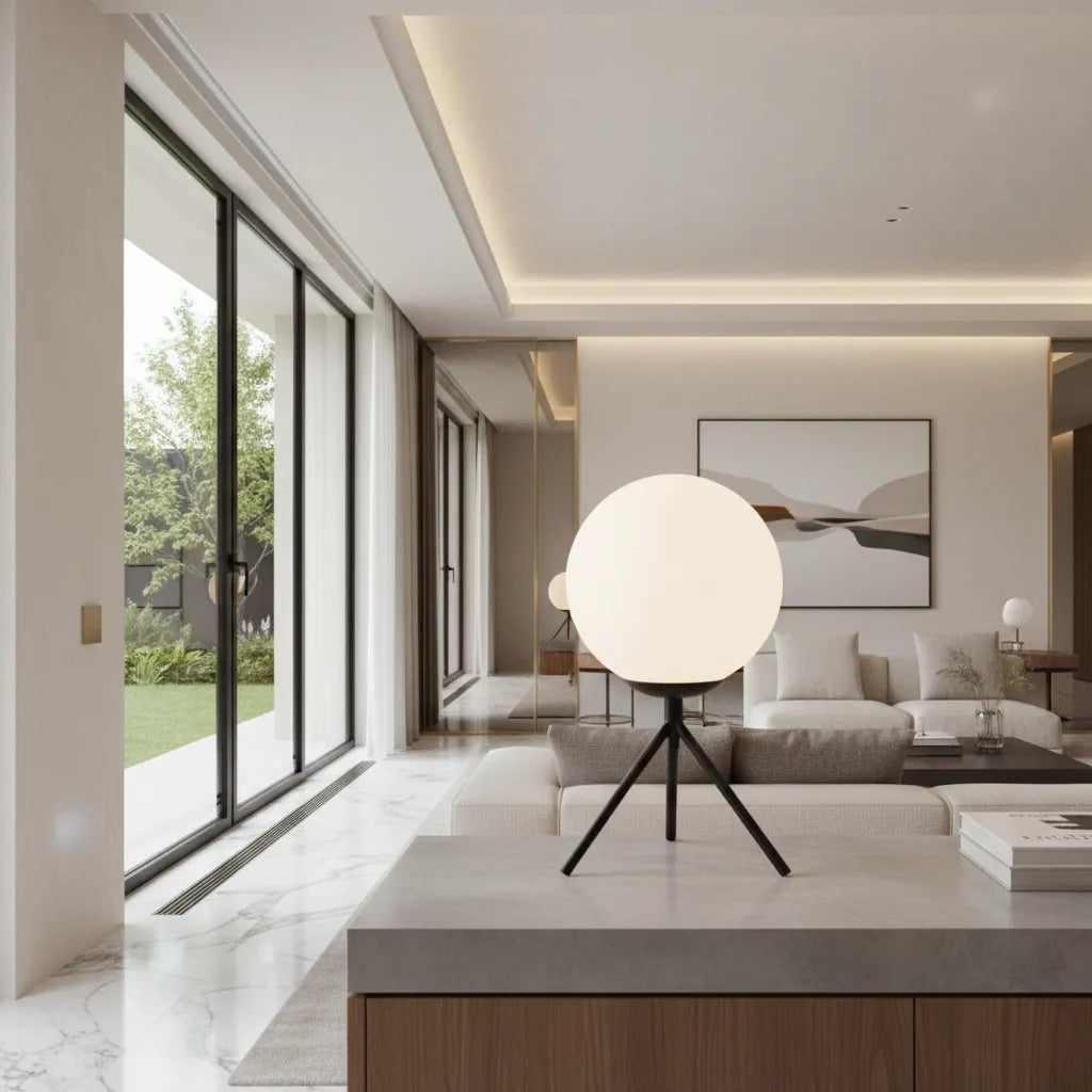 Lampe Boule sur Pied Design