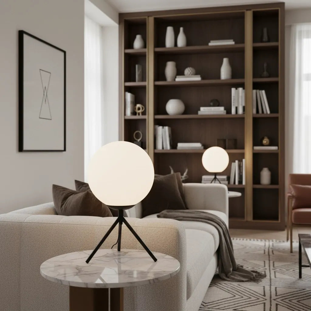 Lampe Boule sur Pied Design