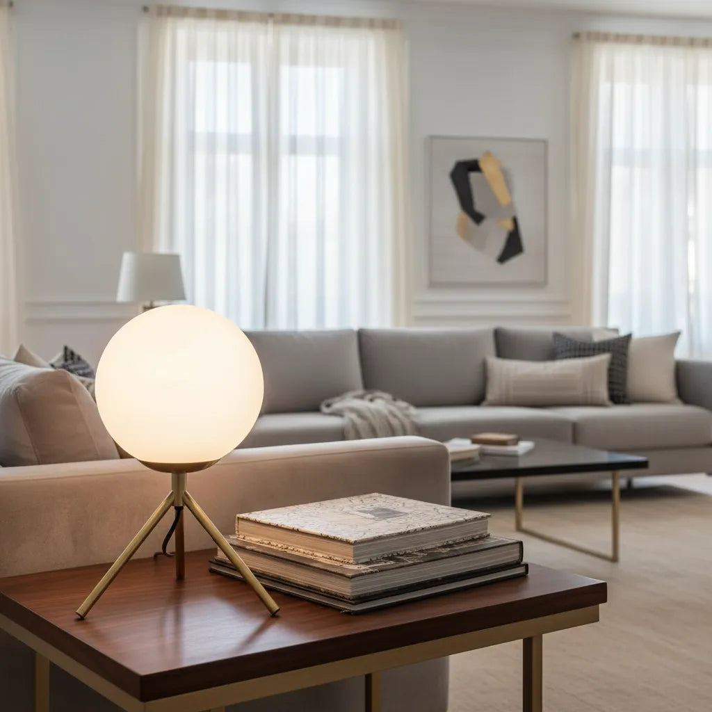 Lampe Boule sur Pied Design