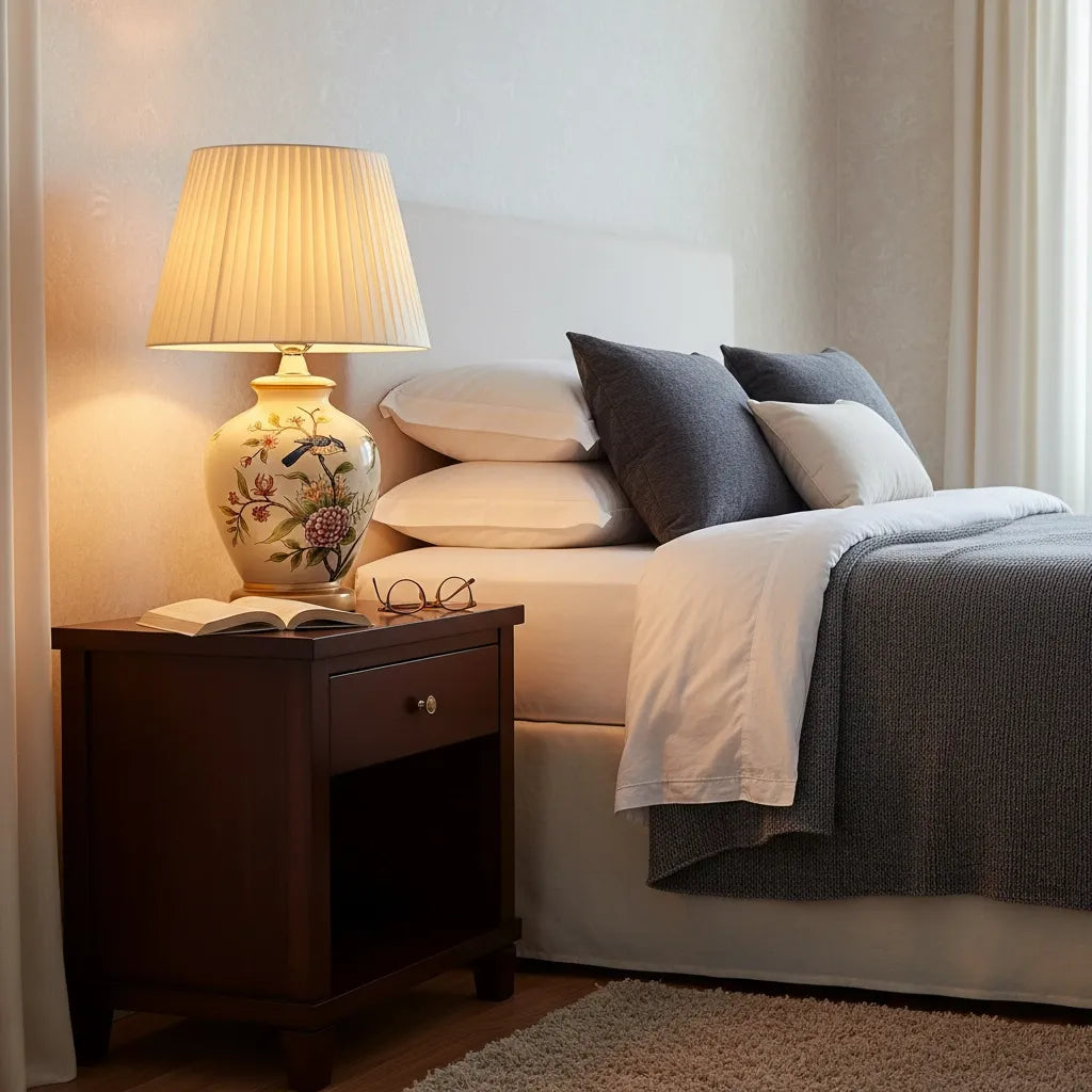 Lampe Céramique Fleurie