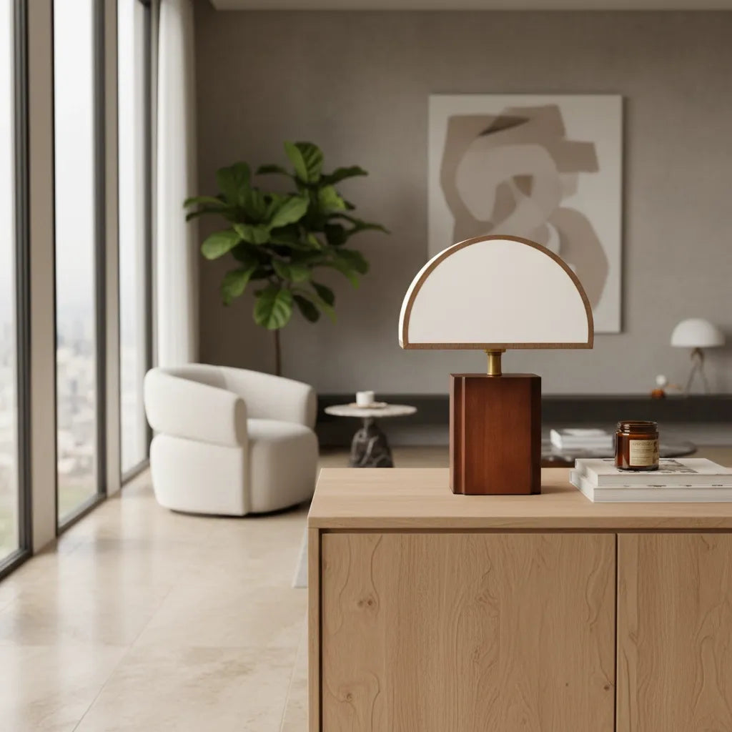 Lampe Champignon Bois